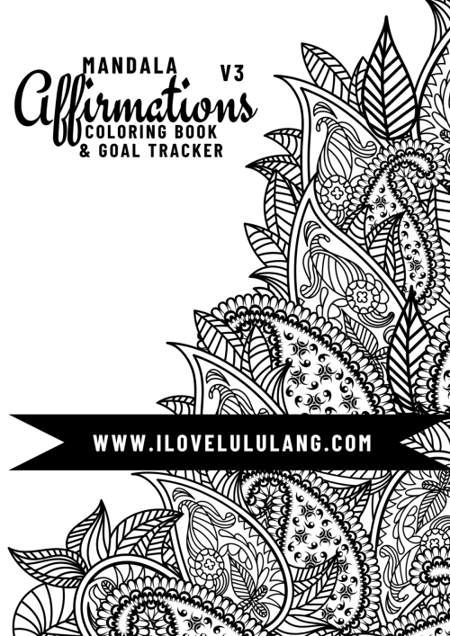 V3 Mandala Affirmations Coloring Book & Goal Tracker (Color with Confidence Series)