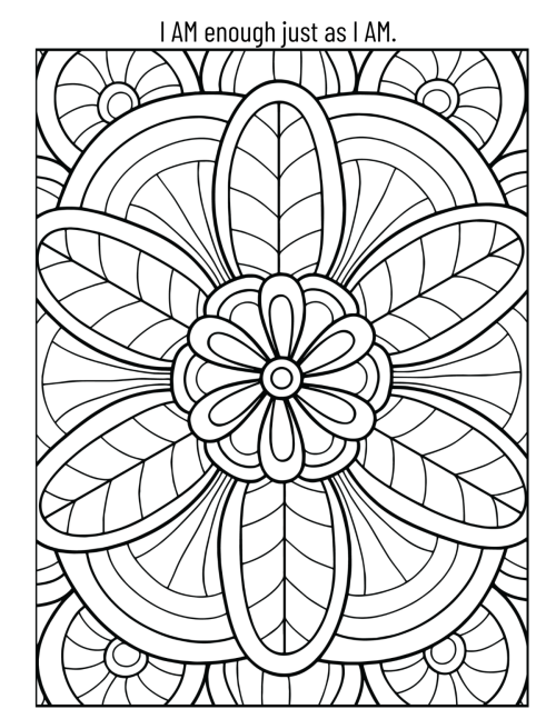 V3 Mandala Affirmations Coloring Book &amp; Goal Tracker (Color with Confidence Series)