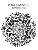 V3 Mandala Affirmations Coloring Book &amp; Goal Tracker (Color with Confidence Series)